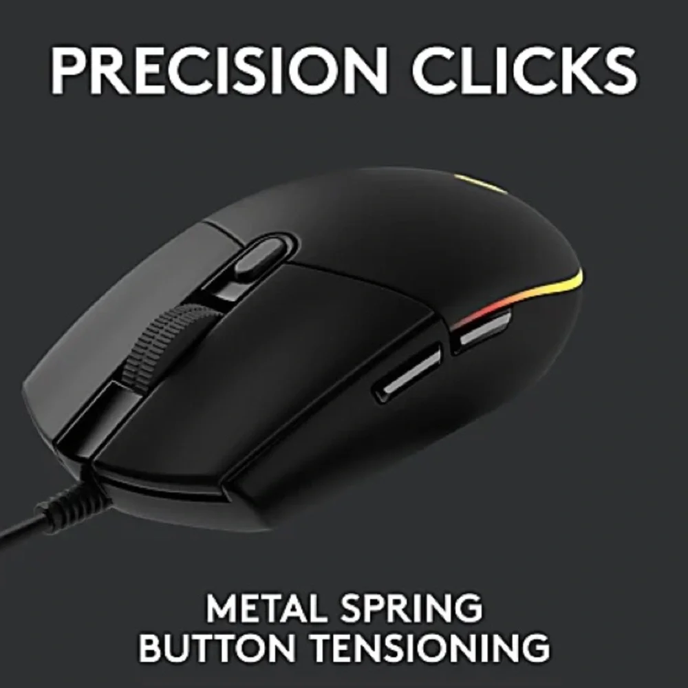 Logitech G203 LIGHTSYNC Optical Gaming Mouse - Black